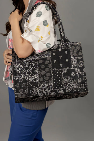 Designer Black Heaven canvas bag for wmoen in Pakistan