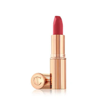 Close-up of square-angled lipstick tip for precision application