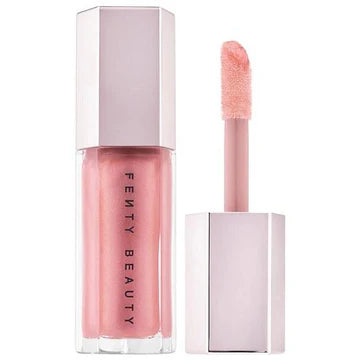 Close-up of lips wearing a glossy, smooth finish