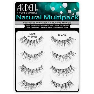 ARDELL - Multipack Naturals Strip Lashes Demi Wispies Black - 4 Pairs