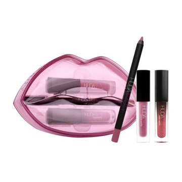 HUDA BEAUTY - Demi Matte & Cream Lip Set - Sheikha & Trophy Wife - deep rosewood sep