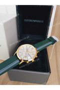 Buy Emporio Armani Men’s Quartz Leather Strap Silver Dial 43mm Watch AR11233 in Pakistan