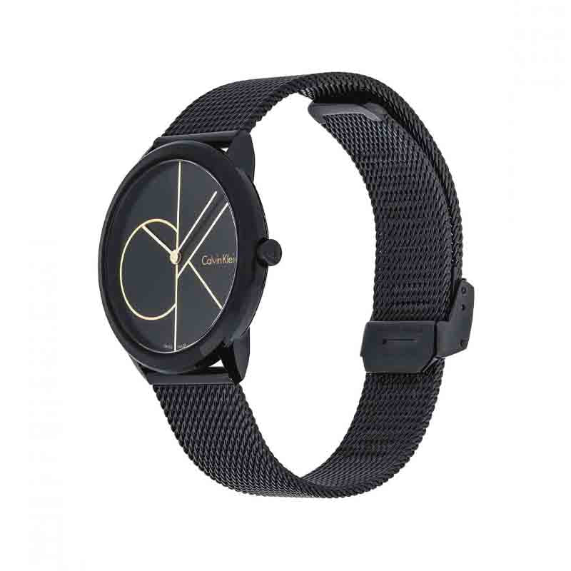 Buy Calvin Klein Womens Swiss Made Quartz Black Stainless Steel Black Dial 35mm  - K3M224X1 in Pakistan