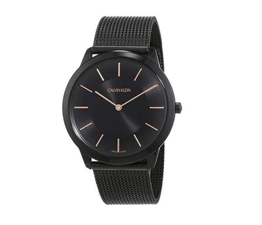 Buy Calvin Klein Mens Swiss Made Quartz Black Stainless Steel Black Dial 40mm - K3M21421 in Pakistan