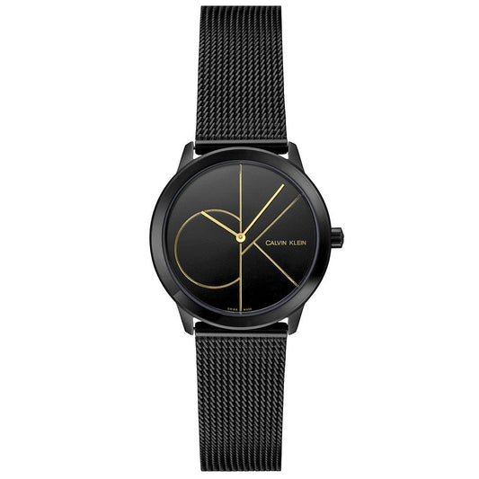 Buy Calvin Klein Womens Swiss Made Quartz Black Stainless Steel Black Dial 35mm  - K3M224X1 in Pakistan