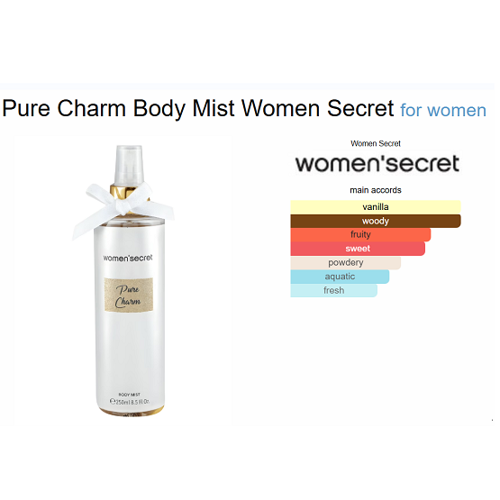 WOMEN SECRET - PURE CHARM BODY MIST - 250ML