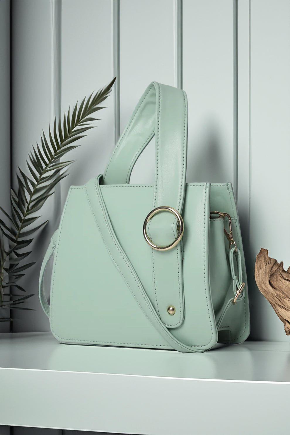 Trendy women’s handbag in tea Cyan