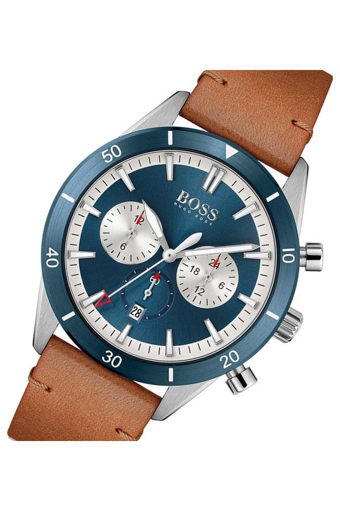 Buy Hugo Boss Men’s Quartz Lather Strap Blue Dial 44mm Watch 1513860 in Pakistan
