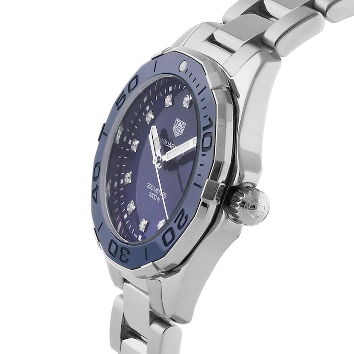 Buy Tag Heuer Aquaracer Blue Dial Silver Steel Strap Watch for Women - WAY131L.BA0748 in Pakistan