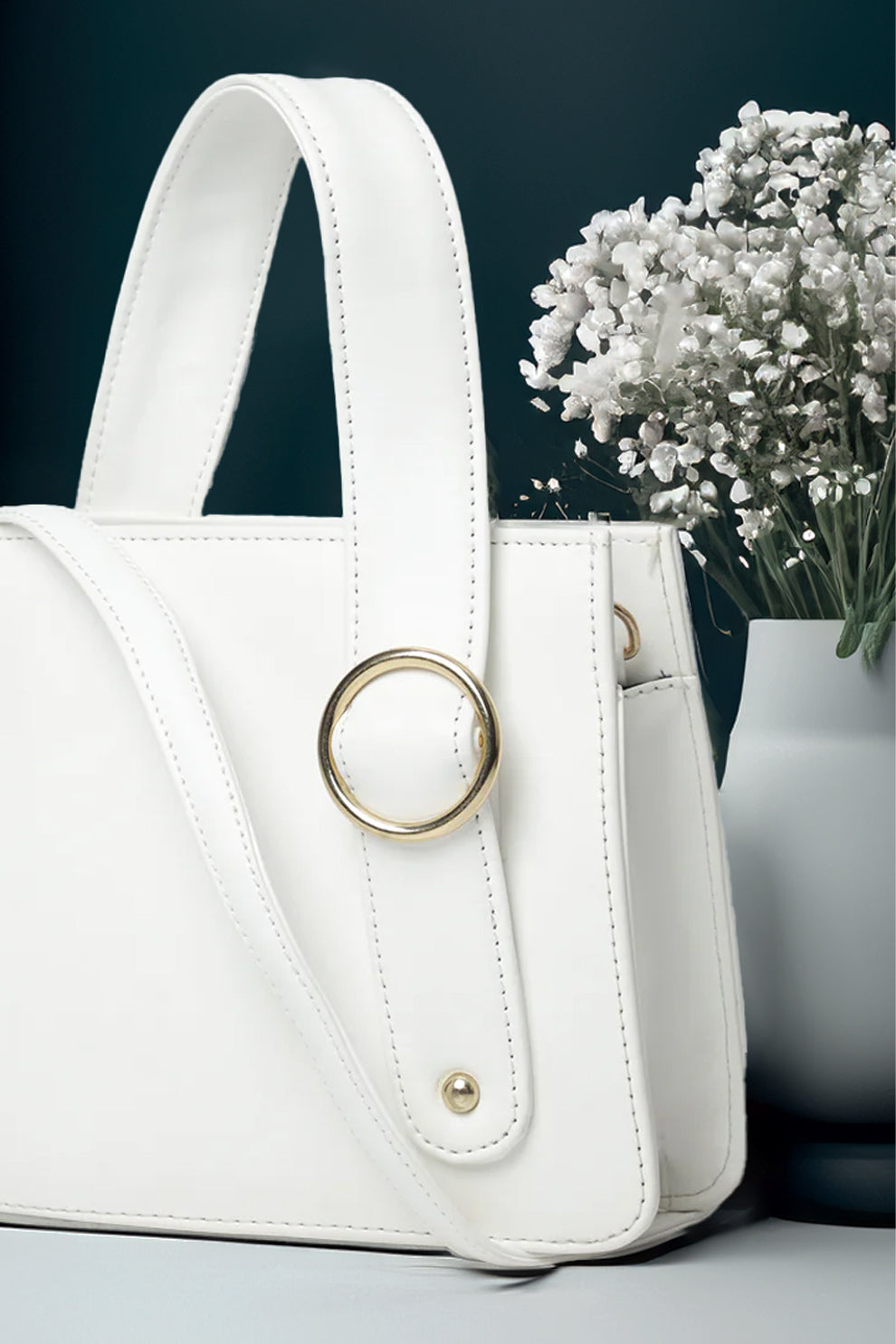 Trendy women’s handbag in White