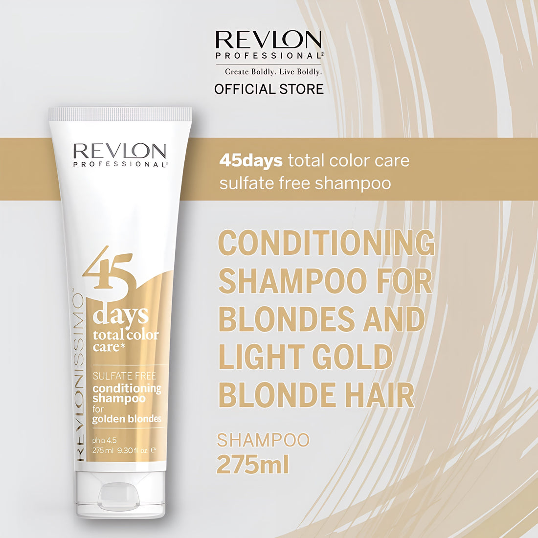 Revlonissimo 45 Days Total Color Care Conditioning Shampoo - Golden Blondes  275ml