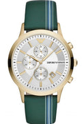 Buy Emporio Armani Men’s Quartz Leather Strap Silver Dial 43mm Watch AR11233 in Pakistan