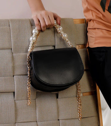 Handbag Midnight Pearl Charm Black