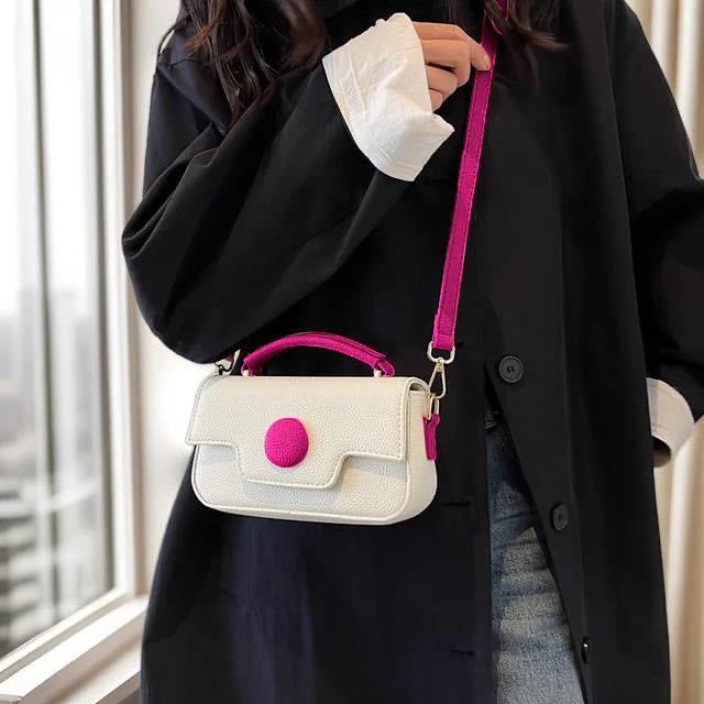 Dot Luxe Crossbody Bag White