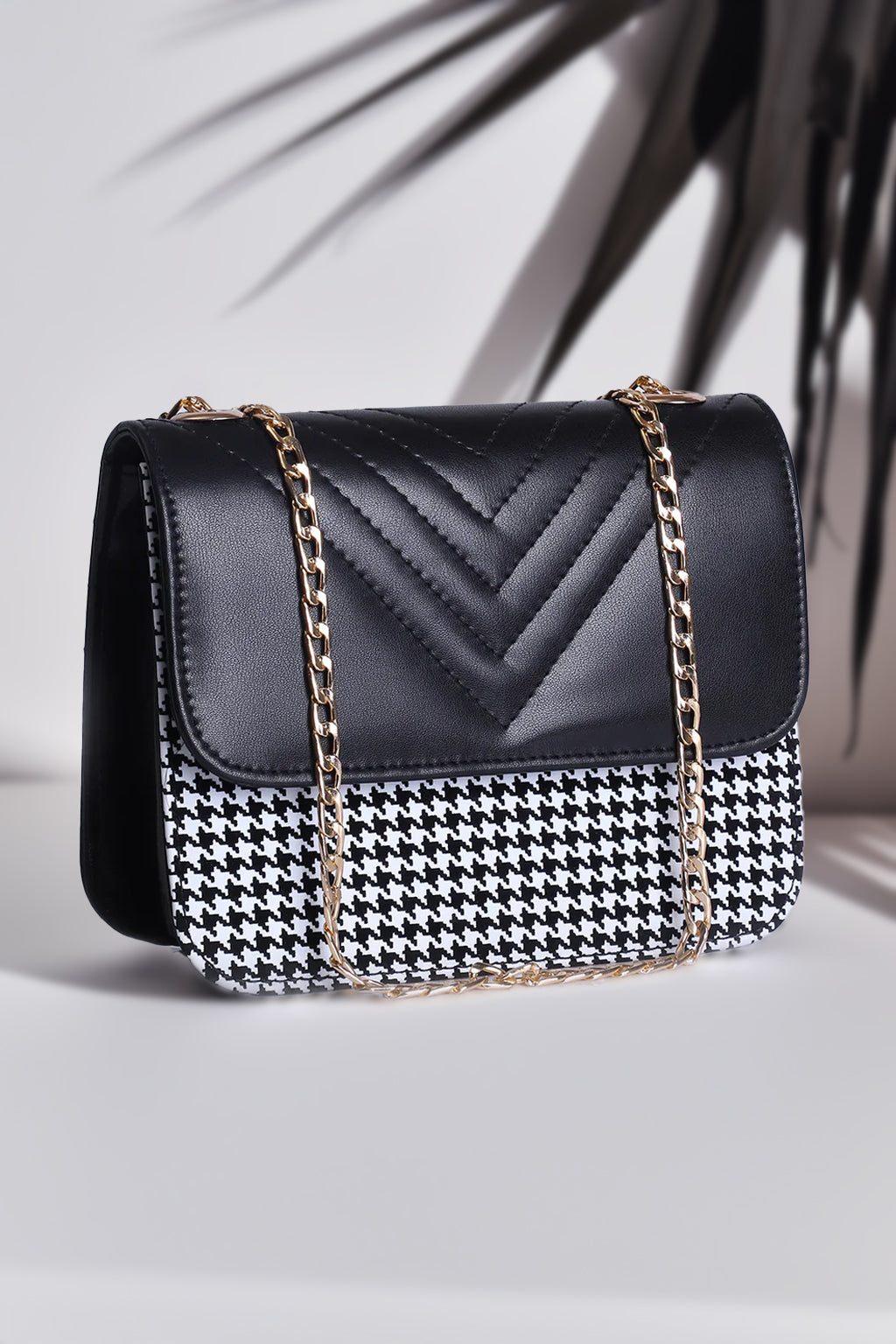 Shop Luxury ChevronFlap Handbag for Women in Pakistan - Black 