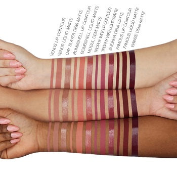 HUDA BEAUTY - Demi Matte & Cream Lip Set - Sheikha & Trophy Wife - deep rosewood sep