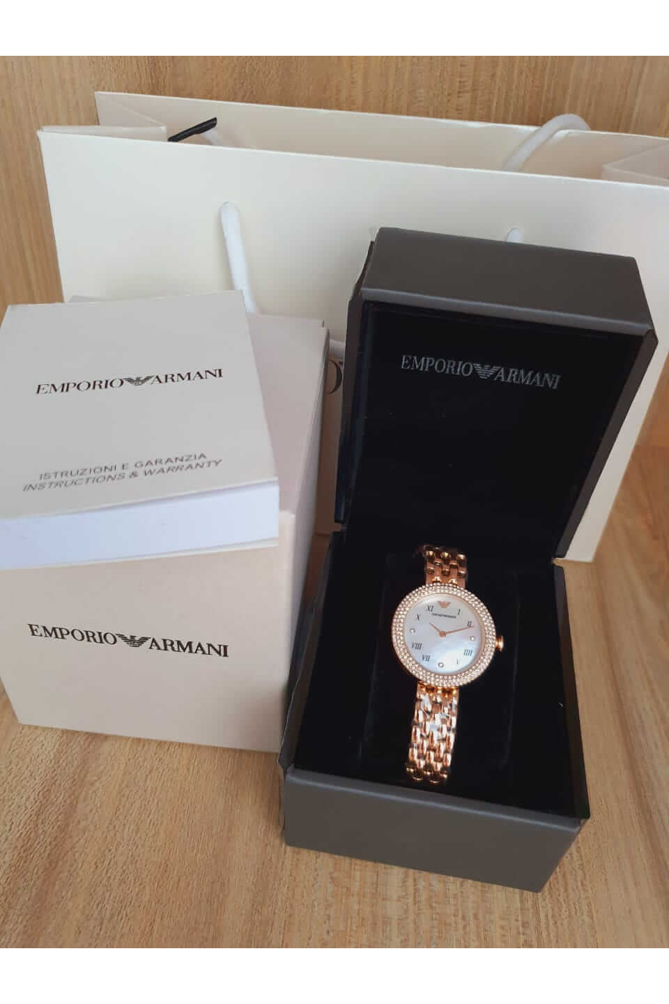 Buy Emporio Armani Women's Analog Stainless Steel Mother of Pearl Dial 30mm Watch AR11355 in Pakistan