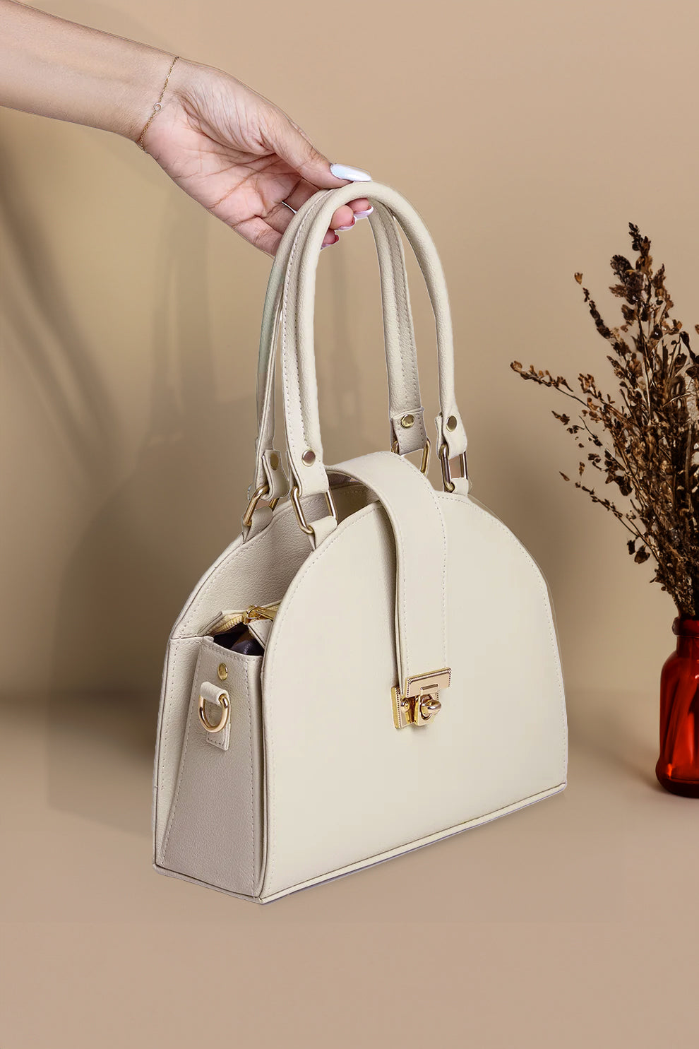 White Branded Women Handbags 
