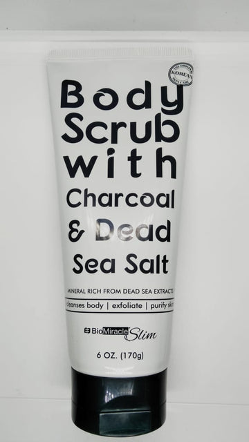BioMiracle - Body Scrub With Charcoal And Dead Sea Salt - 6 oz 170gm