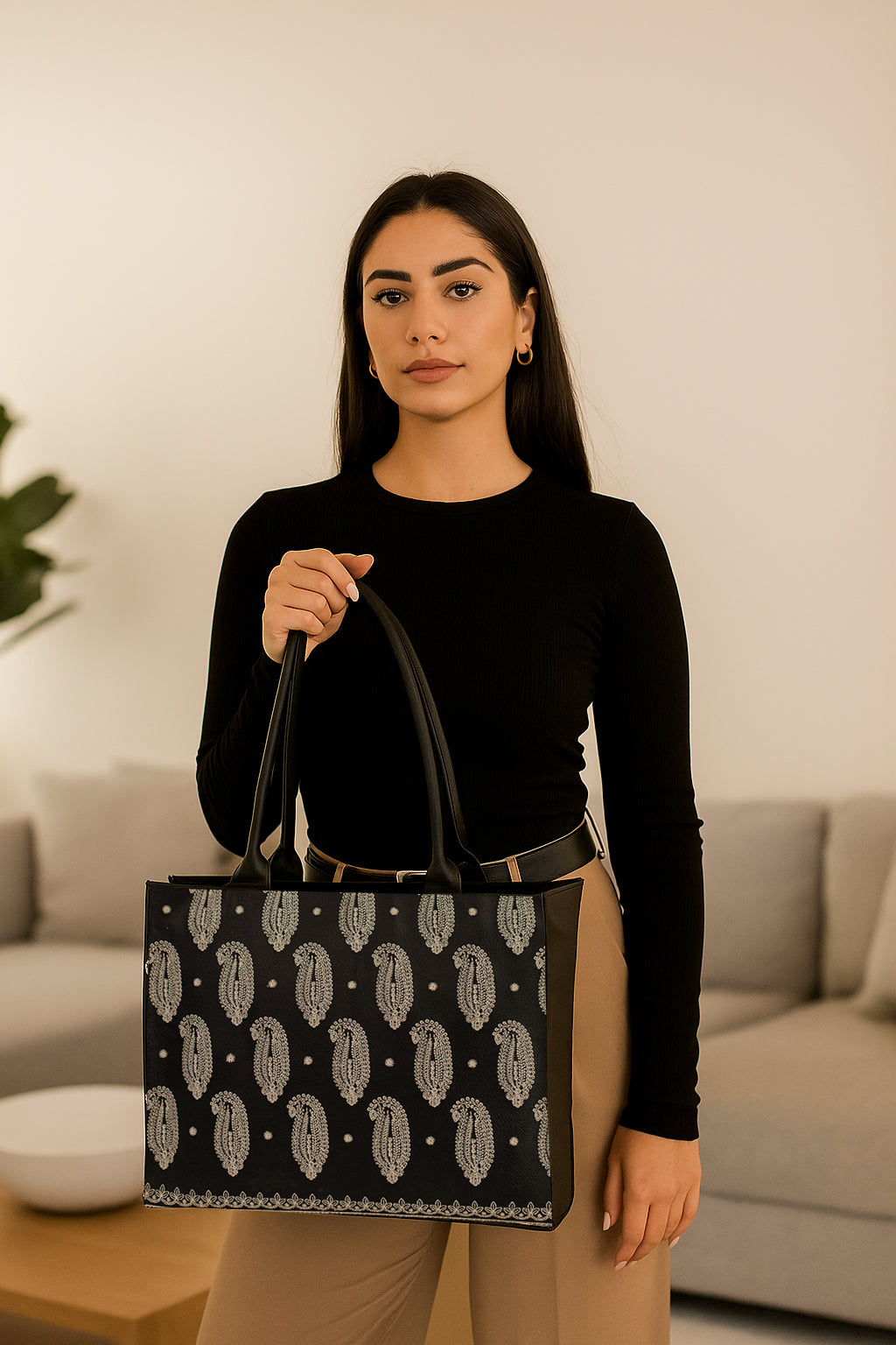 Stylish Embroidery Canvas Handbag  Buy in Pakistan 