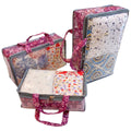 “Three-piece transparent storage bag set in different sizes, ideal for organizing clothes, books, linens, and household items.”