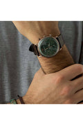 Buy Emporio Armani Men's Quartz Leather Strap Green Dial 43mm Watch AR11334 in Pakistan