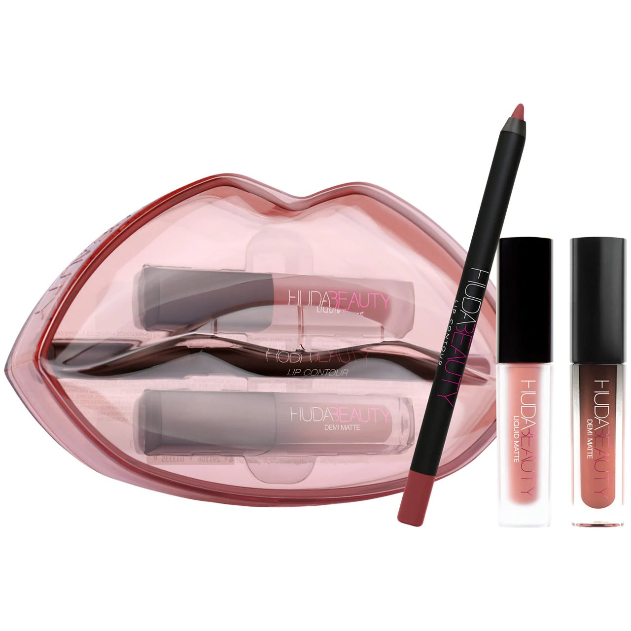 HUDA BEAUTY - Demi Matte & Cream Lip Set - Mogul & Bombshell (SEP)
