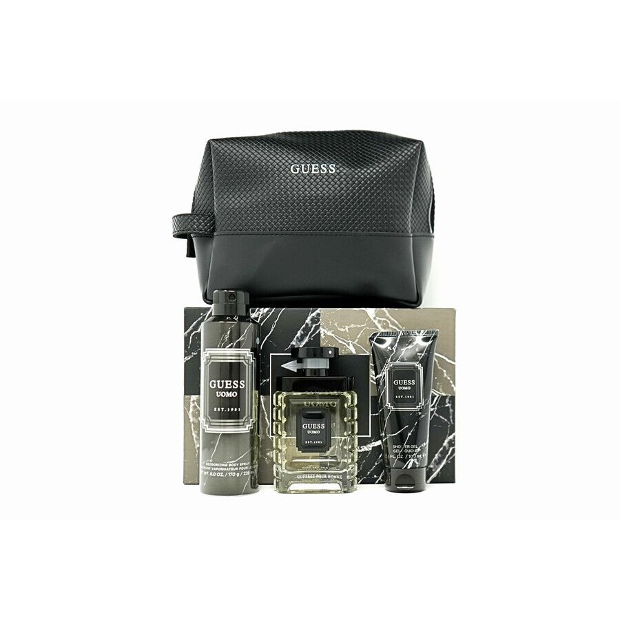 Buy Guess Uomo Men 4s Set(Edt 100ml+ S/G 100ml+B/S 170g+Pouch) in Pakistan