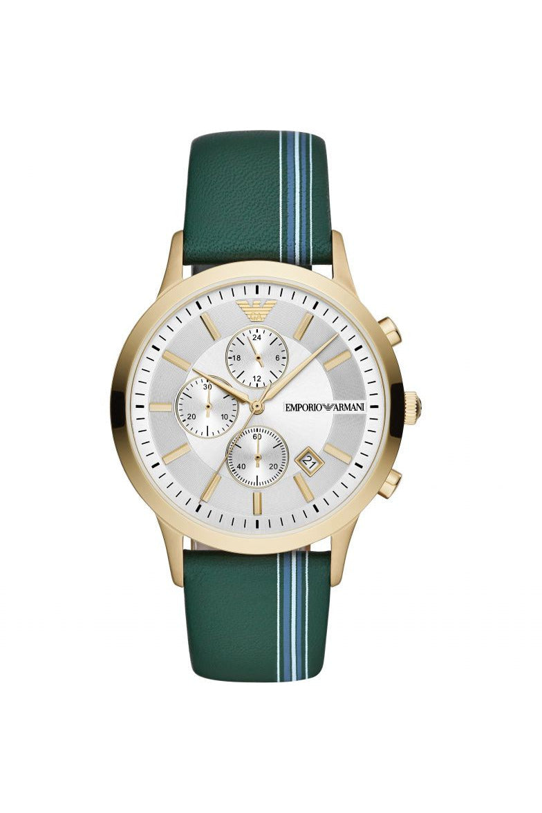 Buy Emporio Armani Men’s Quartz Leather Strap Silver Dial 43mm Watch AR11233 in Pakistan