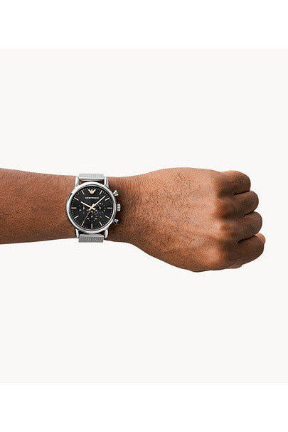 Buy Emporio Armani Men’s Chronograph Quartz Stainless Steel Black Dial 46mm Watch AR11429 in Pakistan