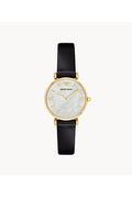 Buy Emporio Armani Women’s Quartz Black Leather Strap Mother of Pearl Dial 32mm Watch AR1910 in Pakistan