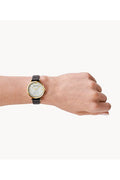 Buy Emporio Armani Women’s Quartz Black Leather Strap Mother of Pearl Dial 32mm Watch AR1910 in Pakistan