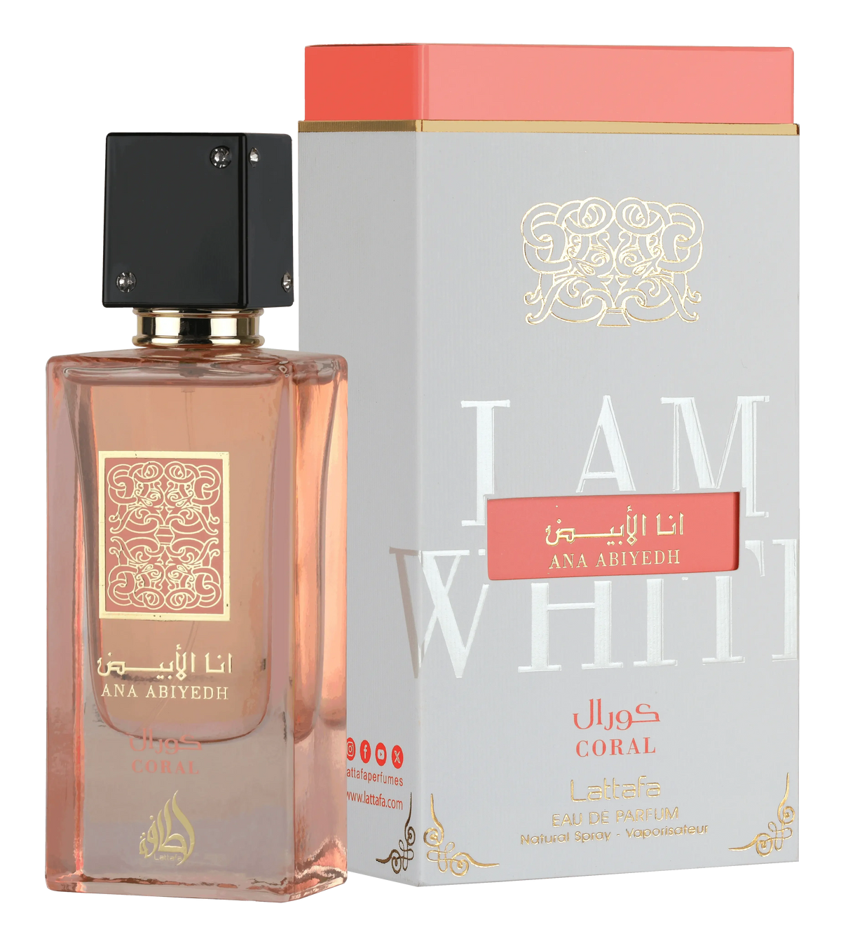 Buy Lattafa Ana Abiyadh Coral EDP 100Ml in Pakistan
