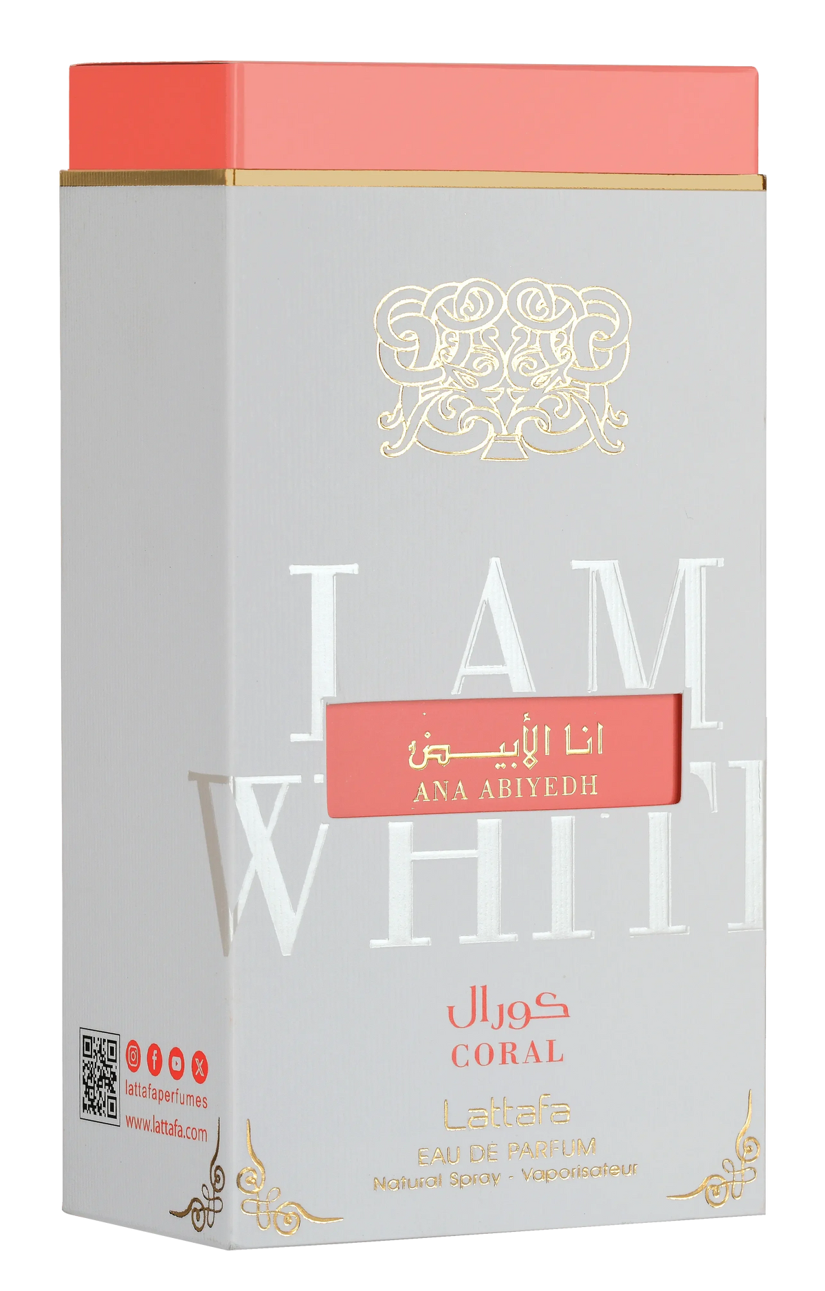 Buy Lattafa Ana Abiyadh Coral EDP 100Ml in Pakistan