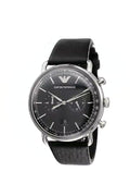 Buy Emporio Armani Men's Chronograph Quartz Leather Strap Black Dial 43mm Watch AR11143 in Pakistan