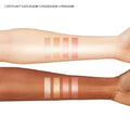 Highlighter swatch on skin showing radiant, dewy finish

