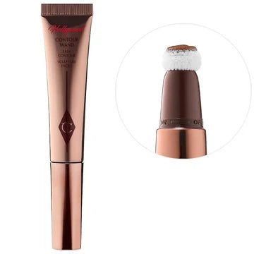 Before and after image showing contoured look using Hollywood Contour Wand on full face

