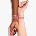 Swatches of blush and glow shades on multiple skin tones

