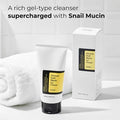 COSRX Advanced Snail Mucin Gel Cleanser 50ml bottle showing gel formula enriched with snail mucin for hydrating cleansing