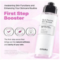 COSRX The 6 Peptide Skin Booster Serum 150ml bottle with text describing its first-step booster function to enhance skin softness and clarity, based on clinical trials
