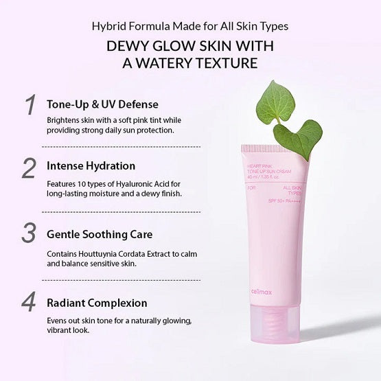 Celimax - Heart Pink Tone Up Sun Cream - 40ml