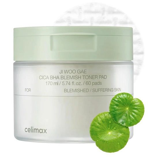 Celimax - JIWOOGAE Cica BHA Blemish Toner - 60 Pads