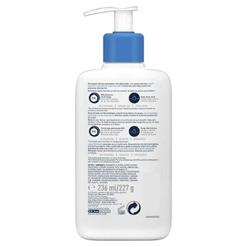 CeraVe Moisturising Lotion bottle on a clean white background with soft lighting for a fresh skincare feel.