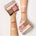 Close-up of palette texture showing shimmer and smooth pigment

