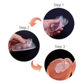 Step-by-step guide on applying a silicone gel pad to a surface.