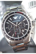 Buy Emporio Armani Men’s Chronograph Quartz Stainless Steel Black Dial 44mm Watch 6098 in Pakistan