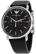 Buy Emporio Armani Men's Chronograph Quartz Leather Strap Black Dial 43mm Watch AR11143 in Pakistan