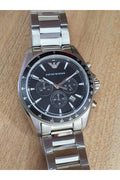 Buy Emporio Armani Men’s Chronograph Quartz Stainless Steel Black Dial 44mm Watch 6098 in Pakistan