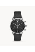 Buy Emporio Armani Men's Chronograph Quartz Leather Strap Black Dial 43mm Watch AR11143 in Pakistan