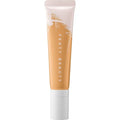  Application of foundation on face showing smooth, natural finish